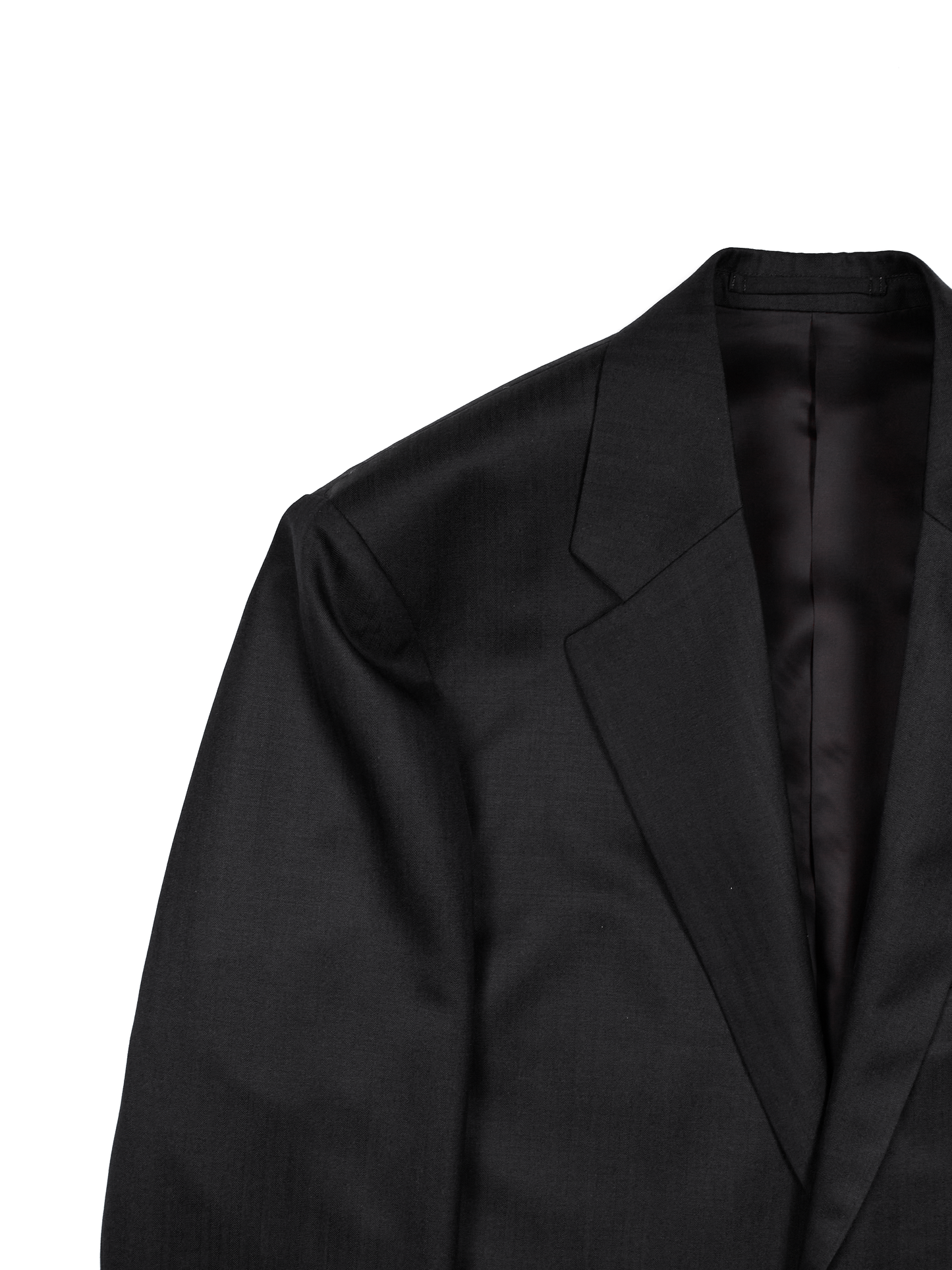 Super140's WOOL/KID MOHAIR HERRINGBONE JACKET｜BLACK BROWN