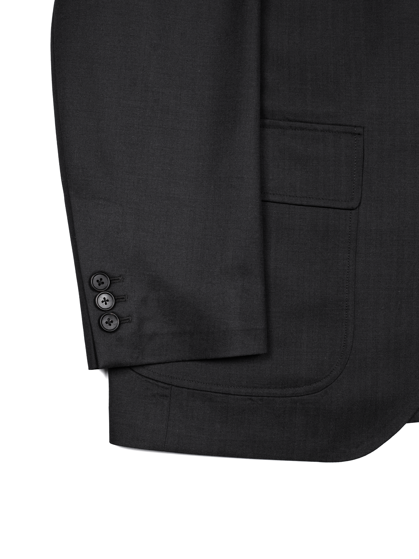 Super140's WOOL/KID MOHAIR HERRINGBONE JACKET｜BLACK BROWN