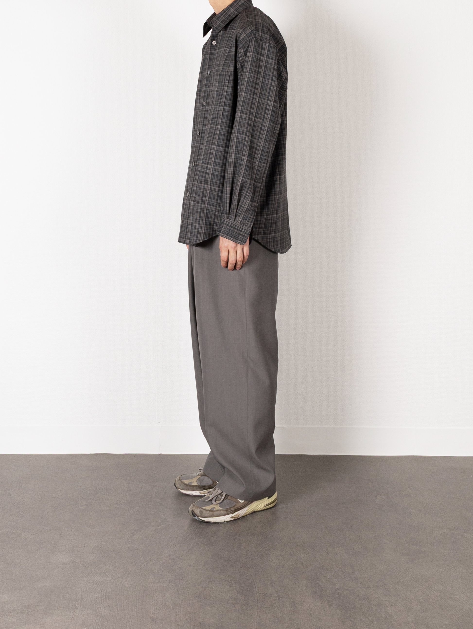 Super180's WORSTED WOOL CHECK SHIRTS|CHARCOAL CHECK – Cornier Super180's WORSTED WOOL CHECK SHIRTS|CHARCOAL CHECK – Cornier