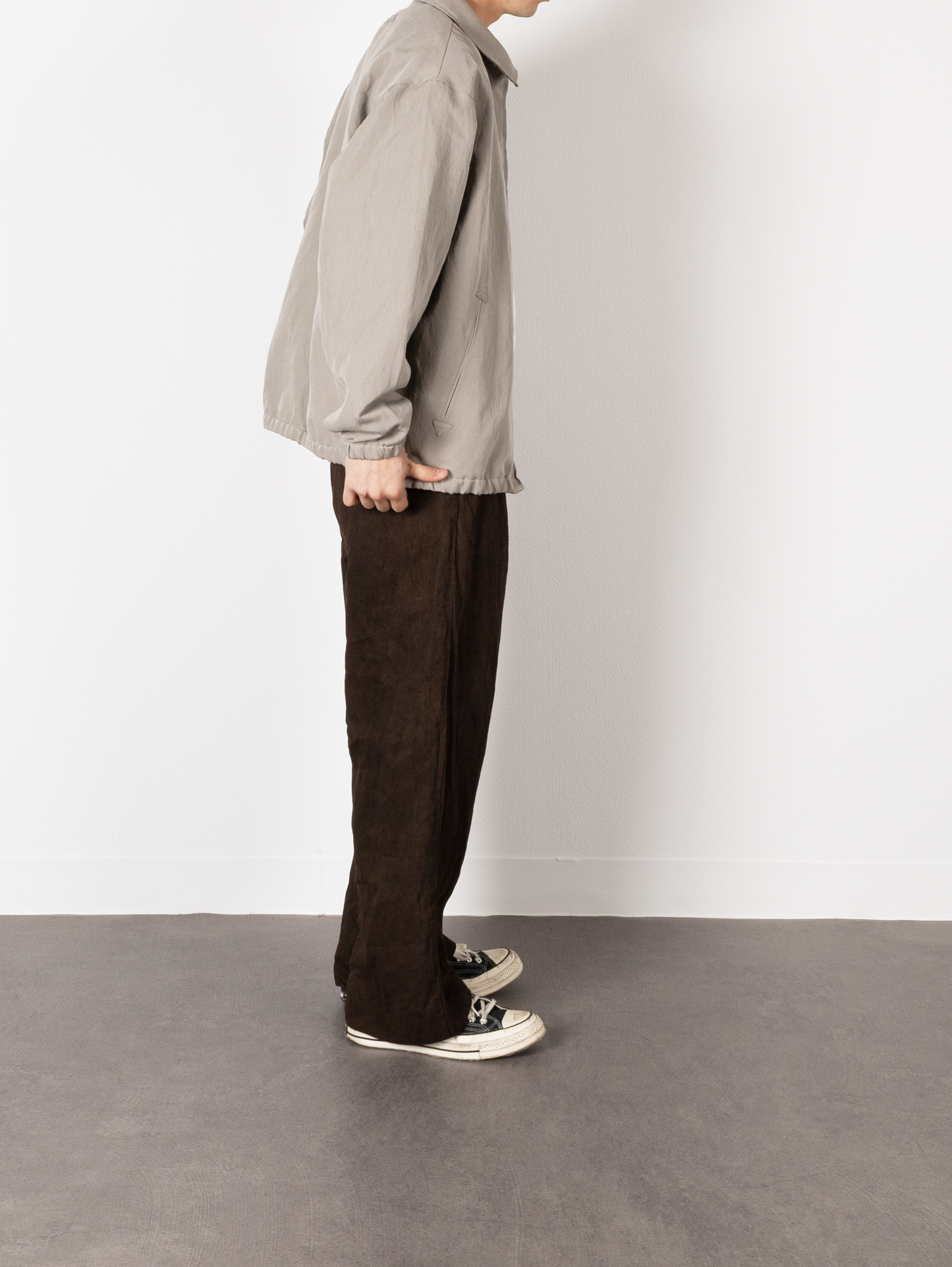 Model 176cm/62kg size M color ICE GRAY 着用