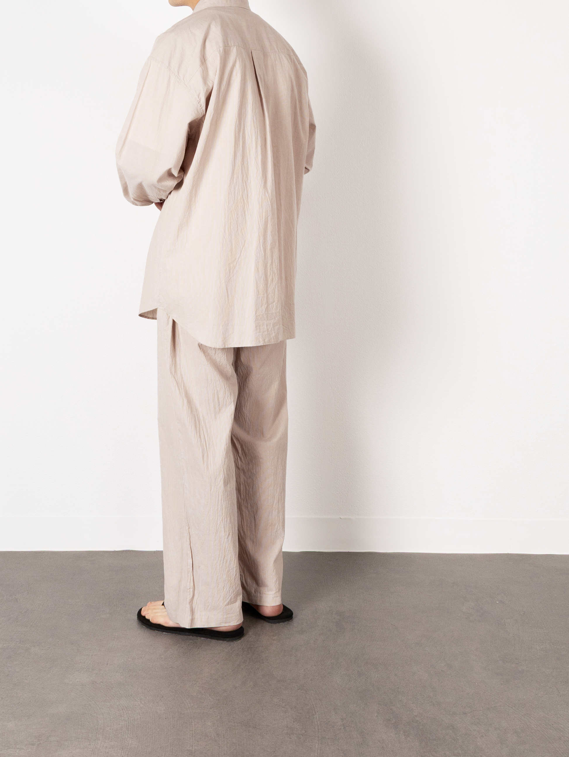 Model 176cm/62kg size L color YELLOW STRIPE 着用