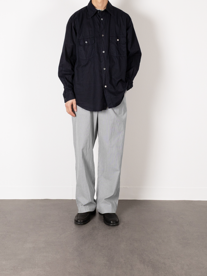Model 176cm/62kg size M color GRAY STRIPE 着用