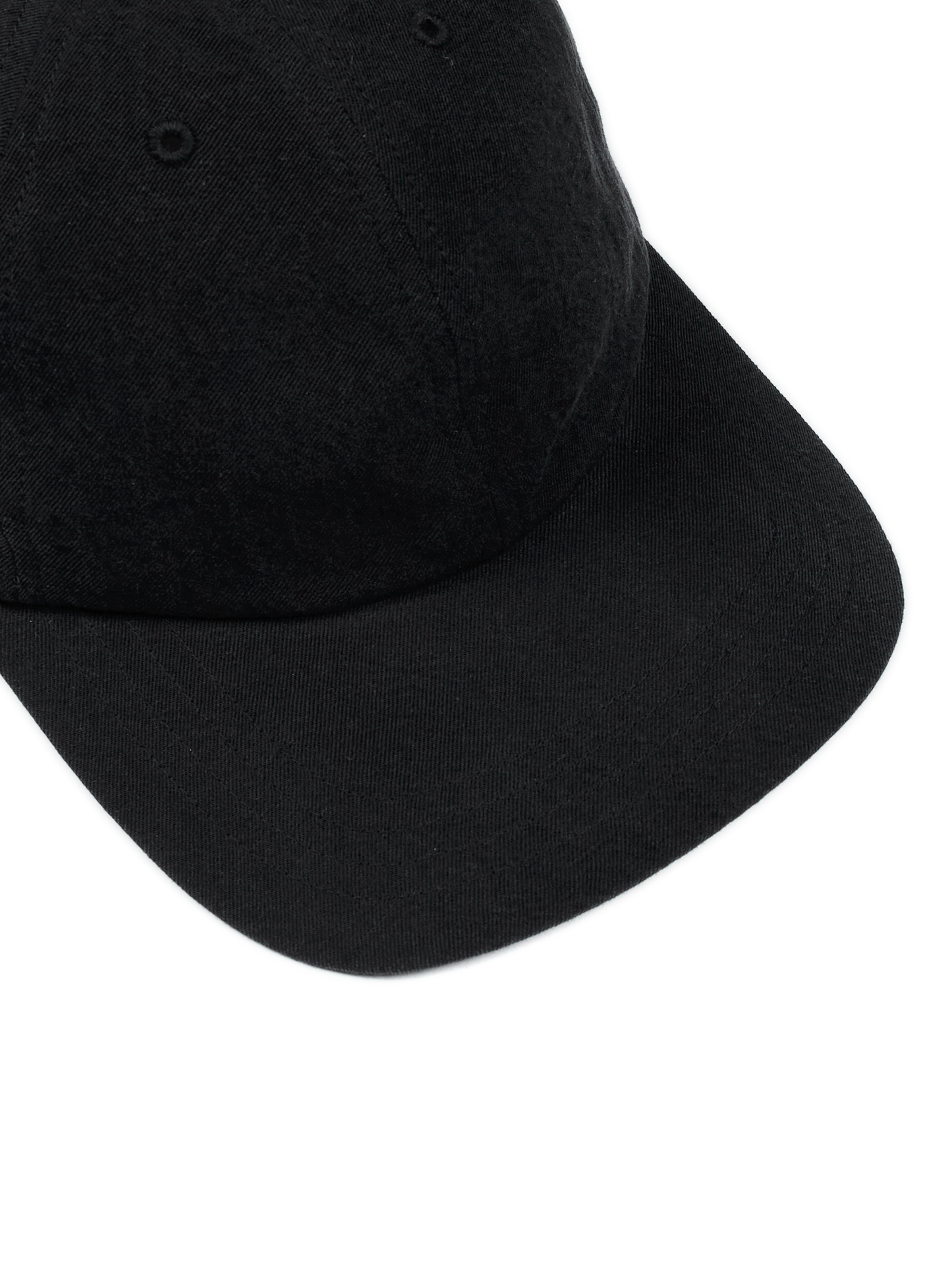 SILK/LINEN FADED GABARDINE CAP｜BLACK