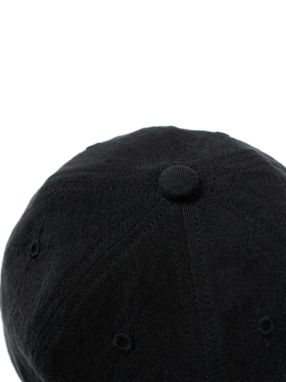 SILK/LINEN FADED GABARDINE CAP｜BLACK