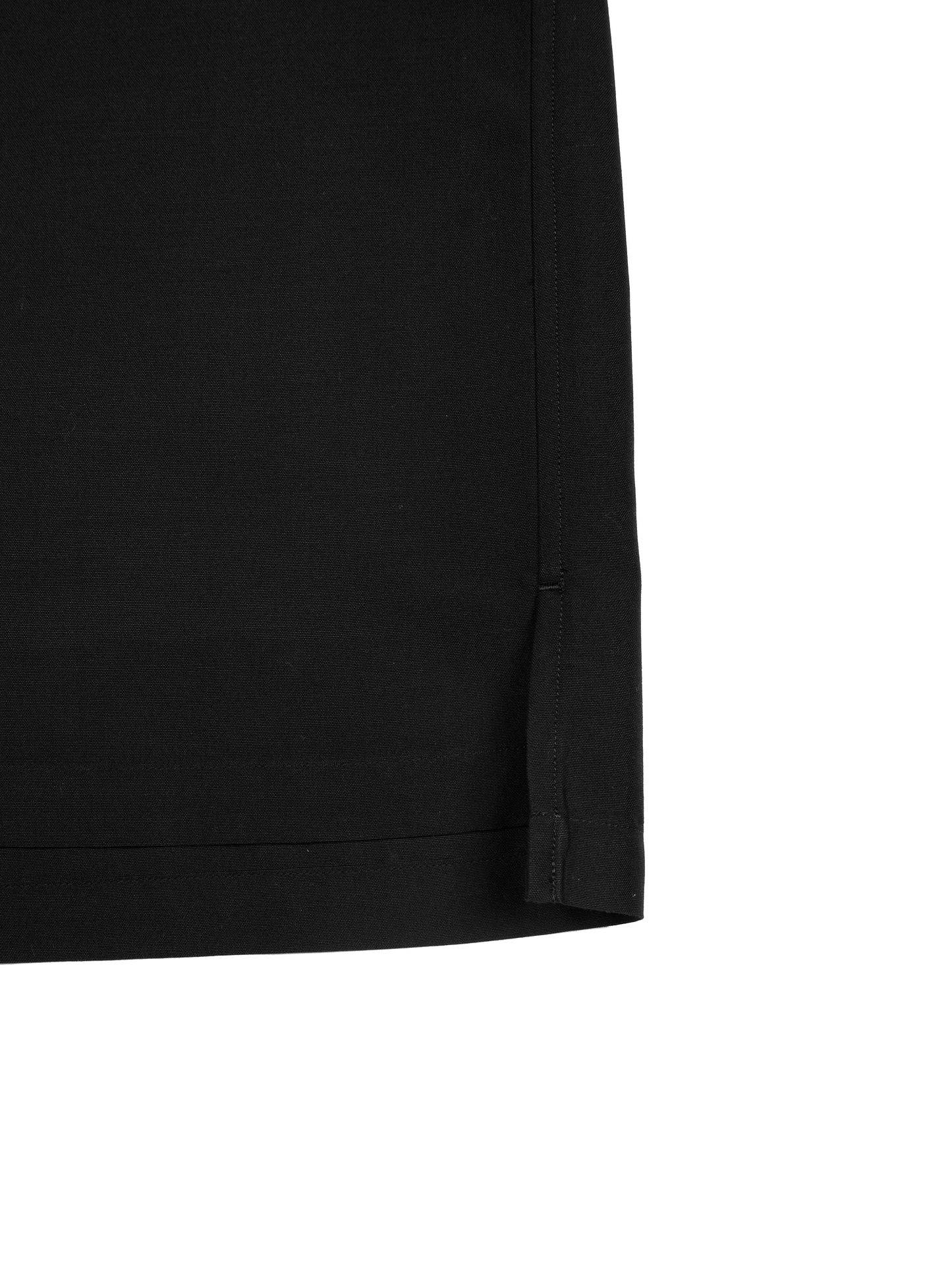 WORSTED CASHMERE/SILK TROPICAL HALF SLEEVE SHIRTS｜BLACK
