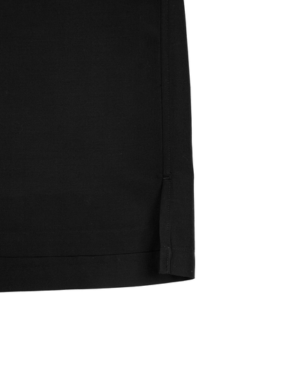WORSTED CASHMERE/SILK TROPICAL HALF SLEEVE SHIRTS｜BLACK