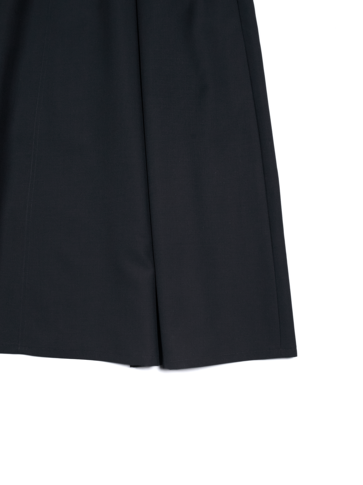 Super130's WORSTED WOOL TROPICAL SKIRT｜DARK NAVY
