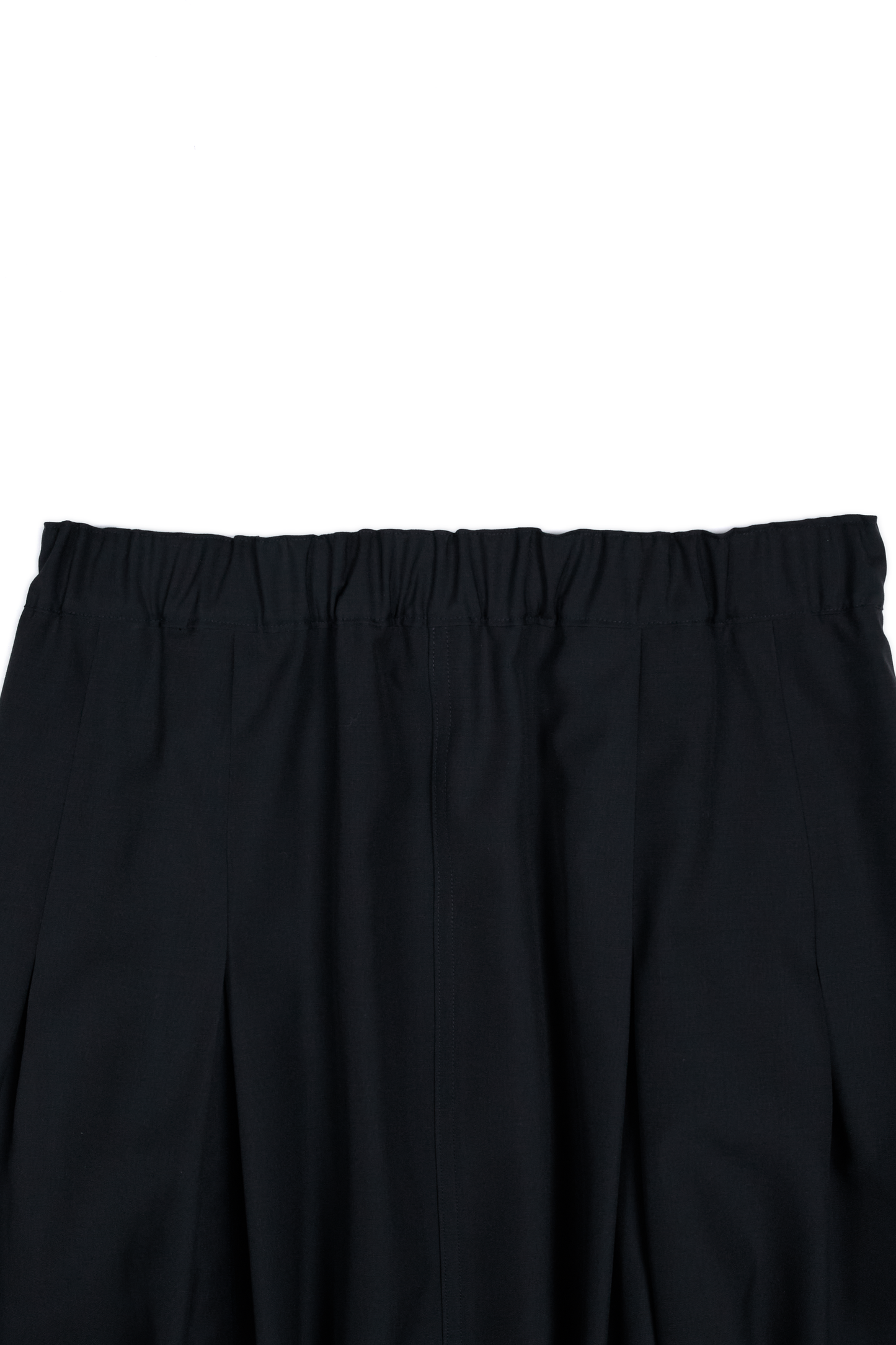 Super130's WORSTED WOOL TROPICAL SKIRT｜DARK NAVY