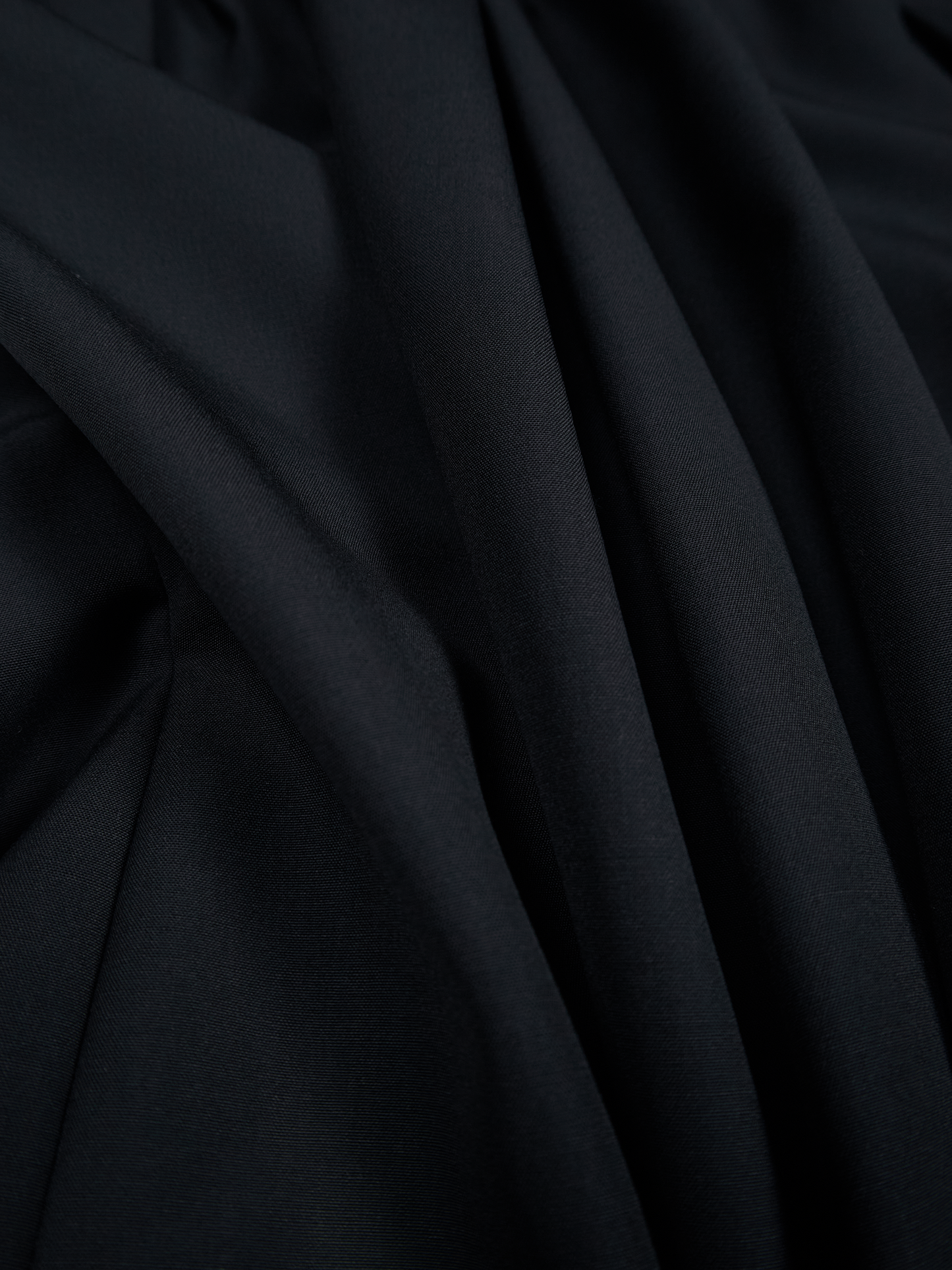 Super130's WORSTED WOOL TROPICAL SKIRT｜DARK NAVY