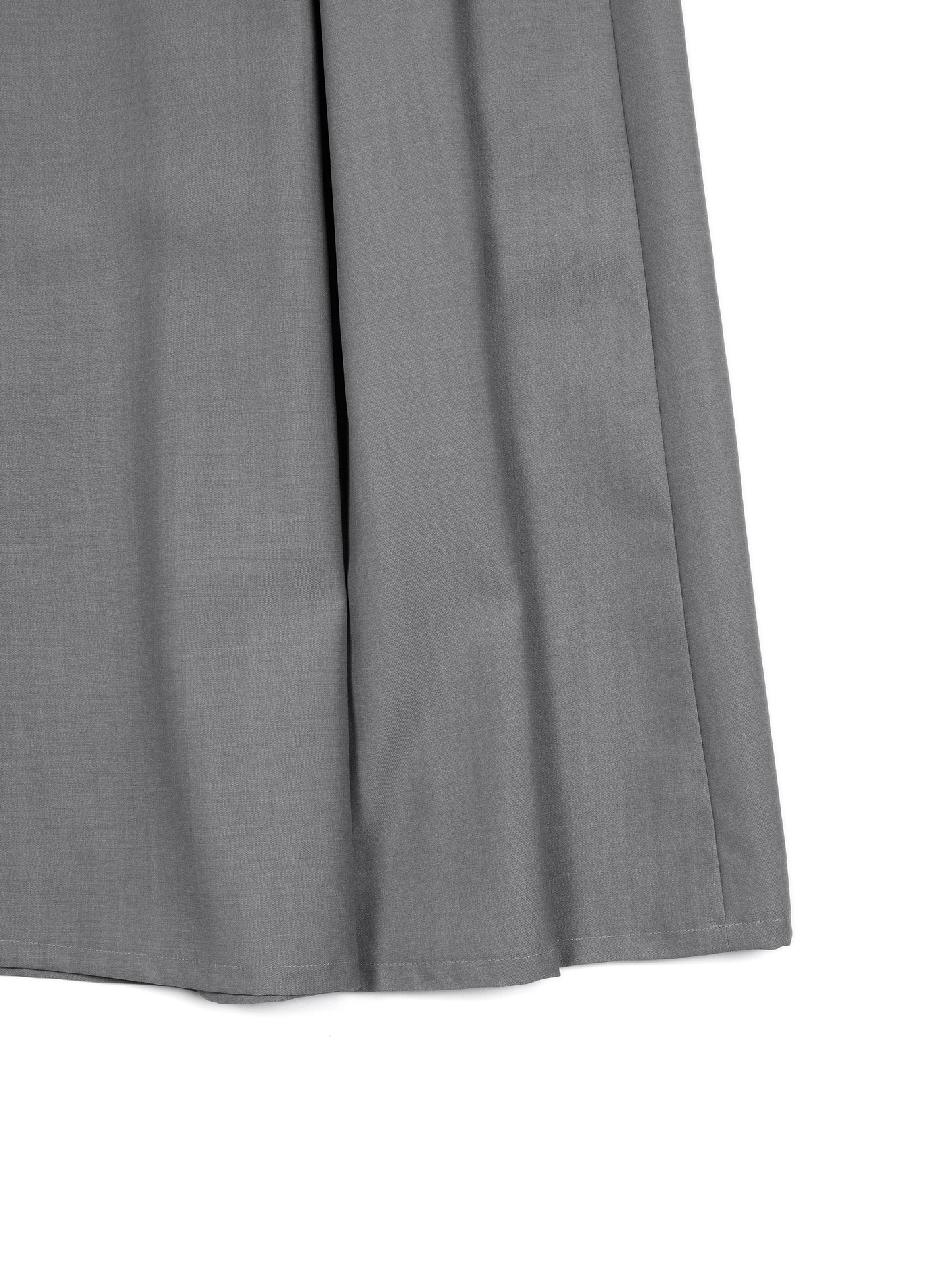 Super130's WORSTED WOOL TROPICAL SKIRT｜LIGHT GRAY