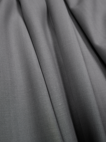 Super130's WORSTED WOOL TROPICAL SKIRT｜LIGHT GRAY