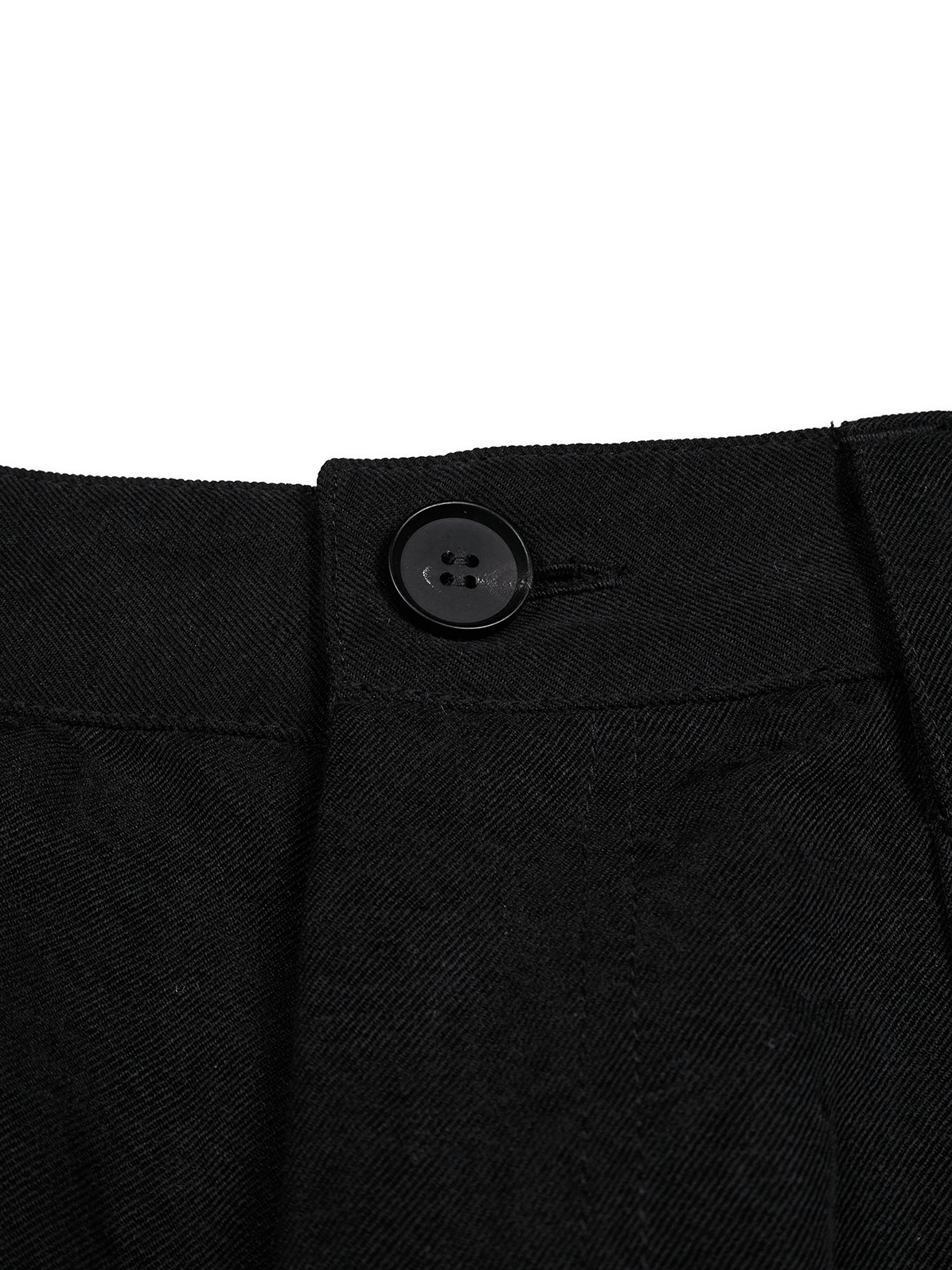 SILK/LINEN GABARDINE WIDE PANTS for WOMEN｜BLACK