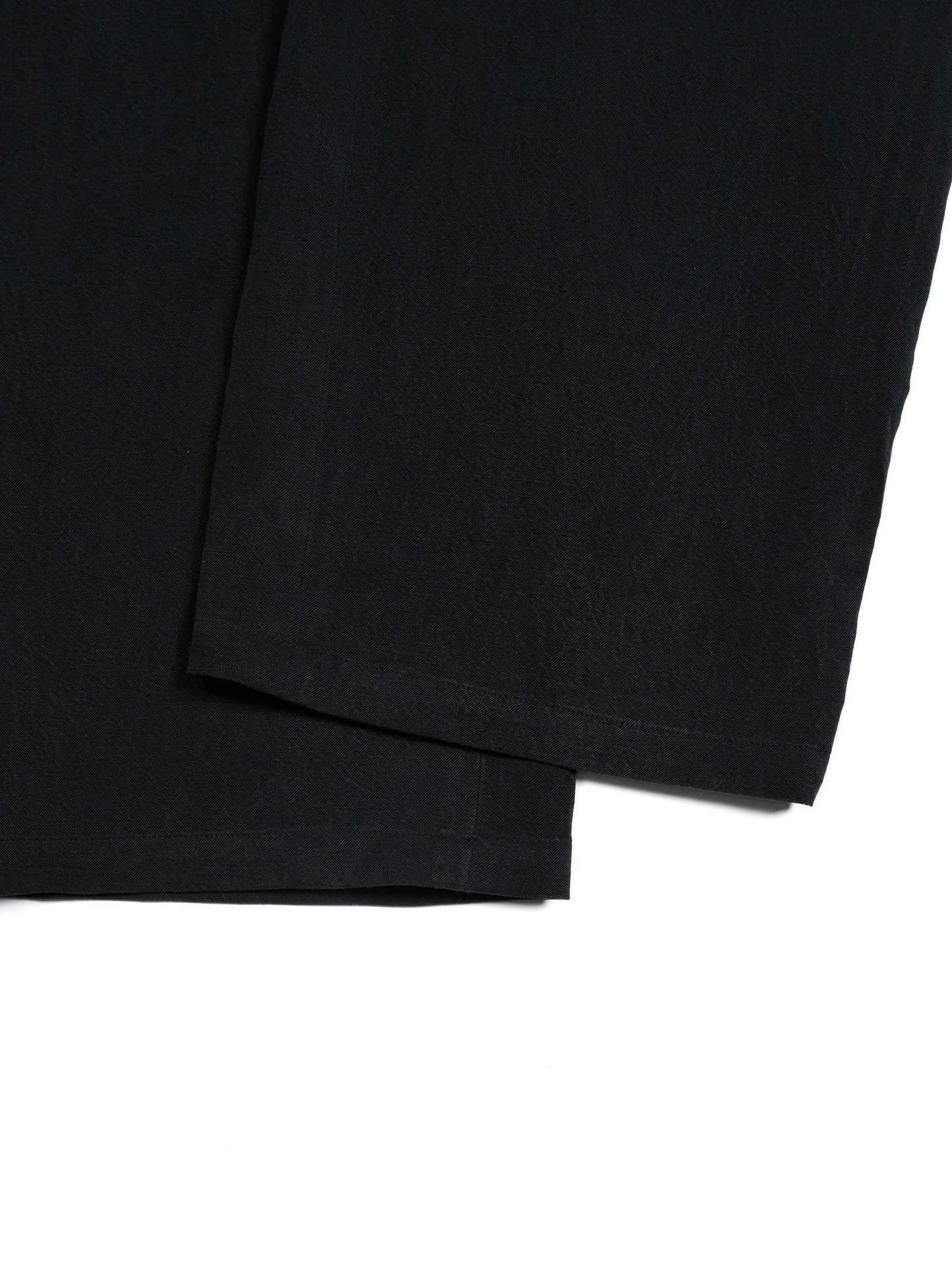 SILK/LINEN GABARDINE JUMPSUIT｜BLACK