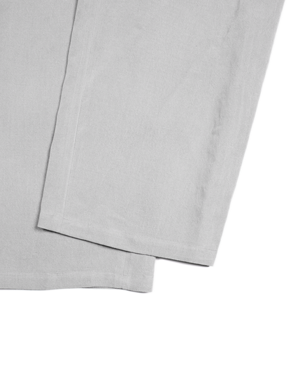 SILK/LINEN GABARDINE JUMPSUIT｜ICE GRAY