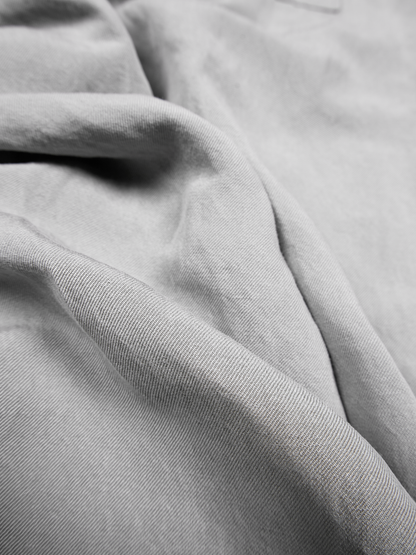 SILK/LINEN GABARDINE JUMPSUIT｜ICE GRAY