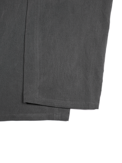 SILK/LINEN GABARDINE JUMPSUIT｜HAZE GRAY