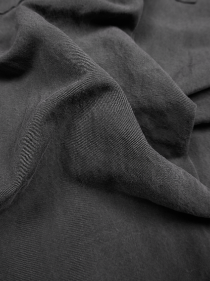 SILK/LINEN GABARDINE JUMPSUIT｜HAZE GRAY