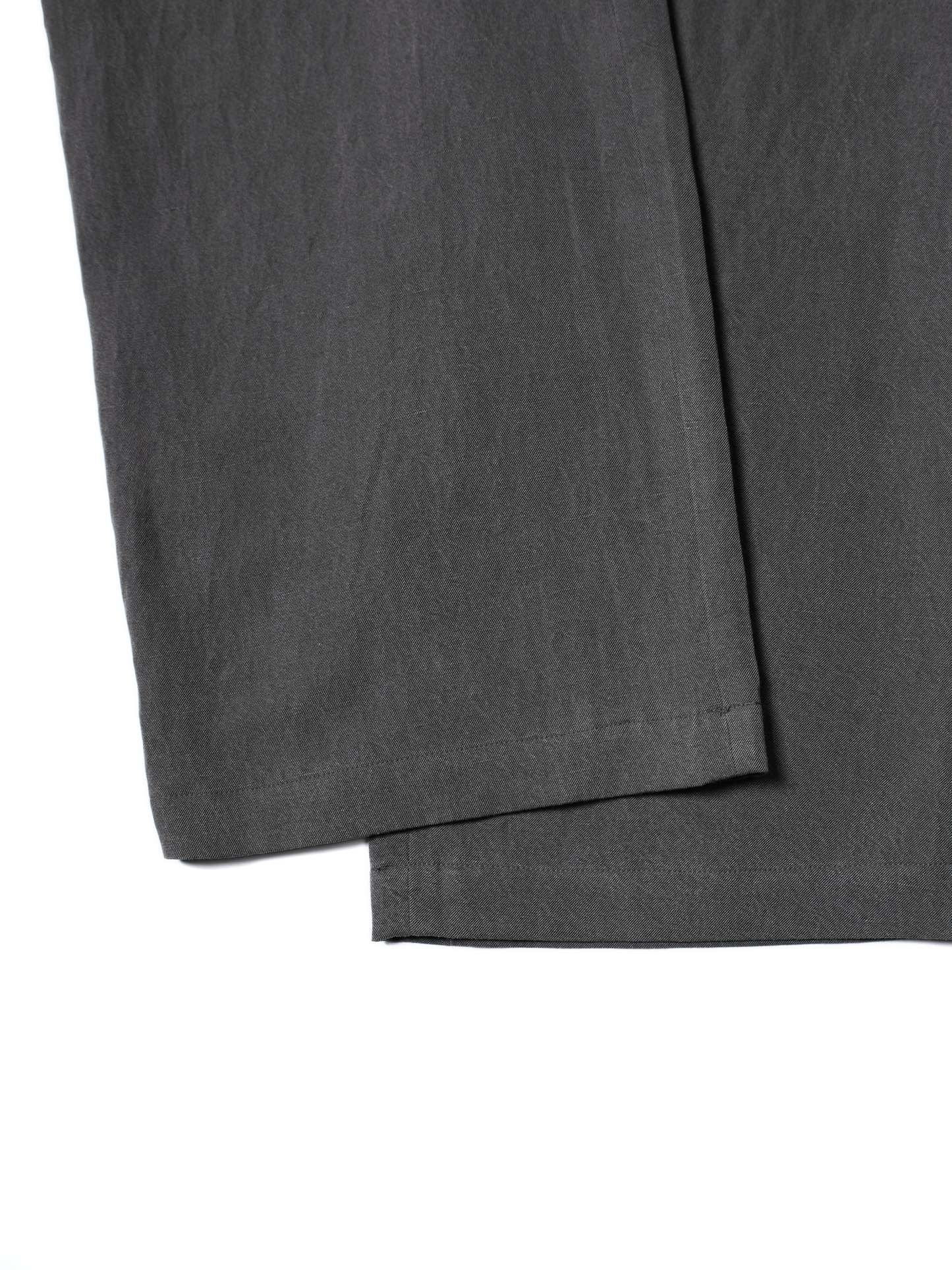 SILK/LINEN GABARDINE WIDE PANTS for WOMEN｜HAZE GRAY