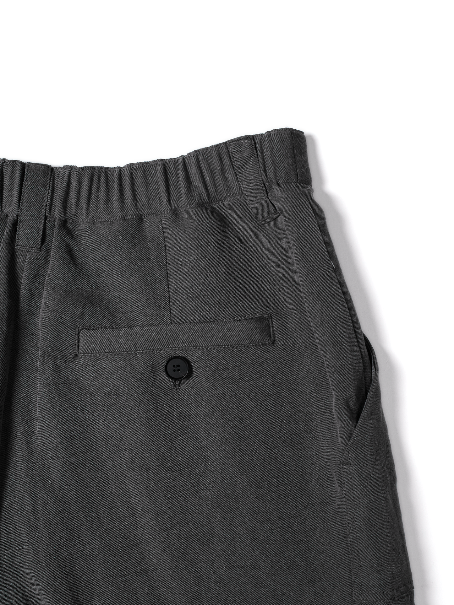 SILK/LINEN GABARDINE WIDE PANTS for WOMEN｜HAZE GRAY