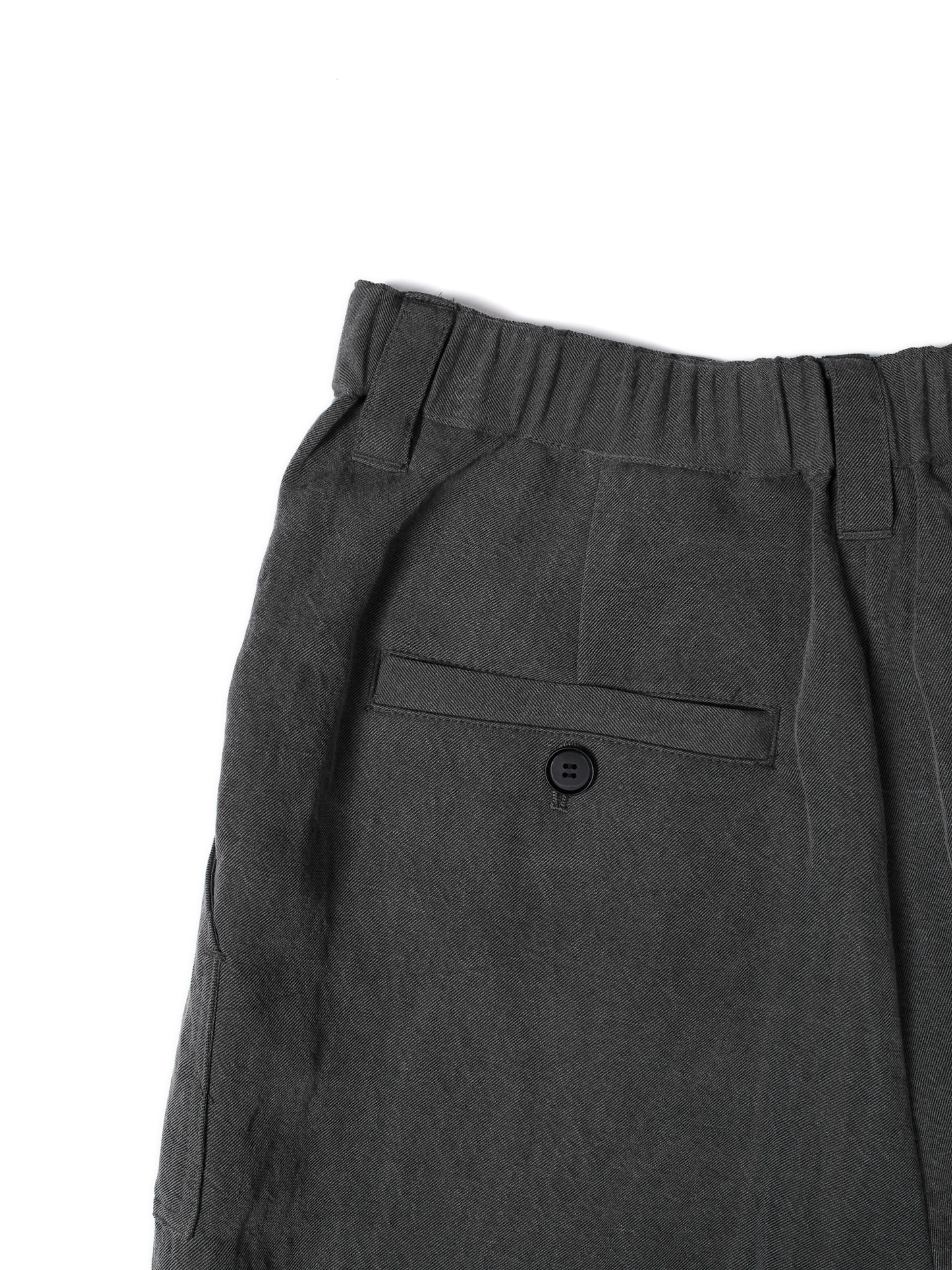 SILK/LINEN GABARDINE WIDE PANTS for WOMEN｜HAZE GRAY