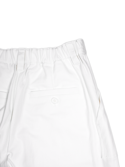 FINX/ZIMBABWE COTTON LIGHT CHINO WIDE PANTS for WOMEN｜ECRU