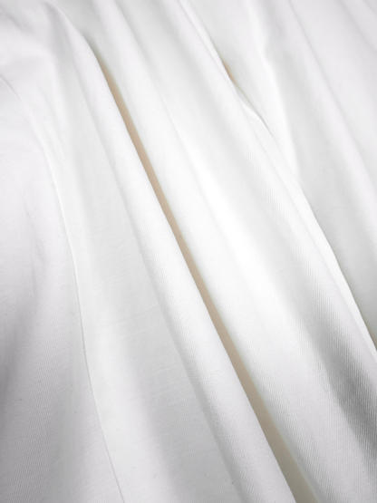 FINX/ZIMBABWE COTTON LIGHT CHINO WIDE PANTS for WOMEN｜ECRU