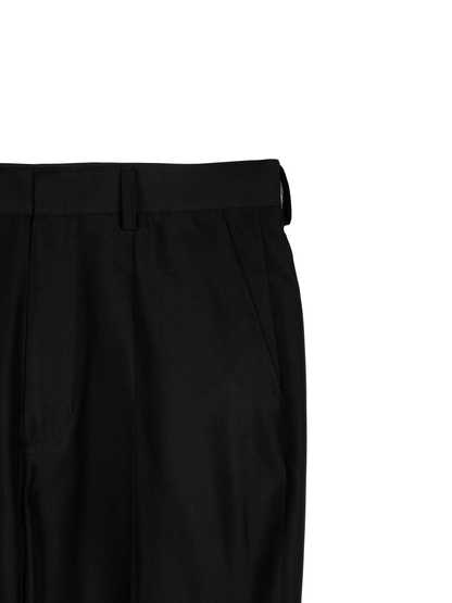WORSTED CASHMERE/SILK TROPICAL SLACKS｜BLACK