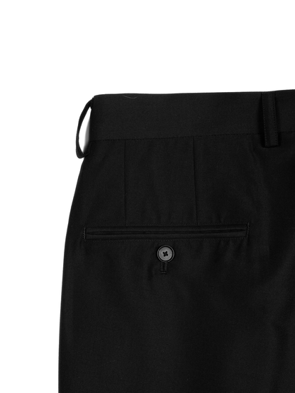 WORSTED CASHMERE/SILK TROPICAL SLACKS｜BLACK