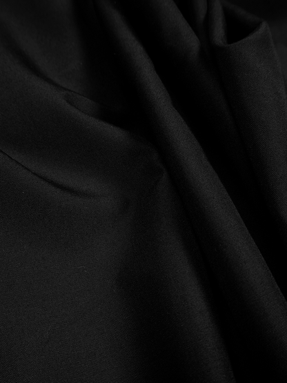 WORSTED CASHMERE/SILK TROPICAL SLACKS｜BLACK