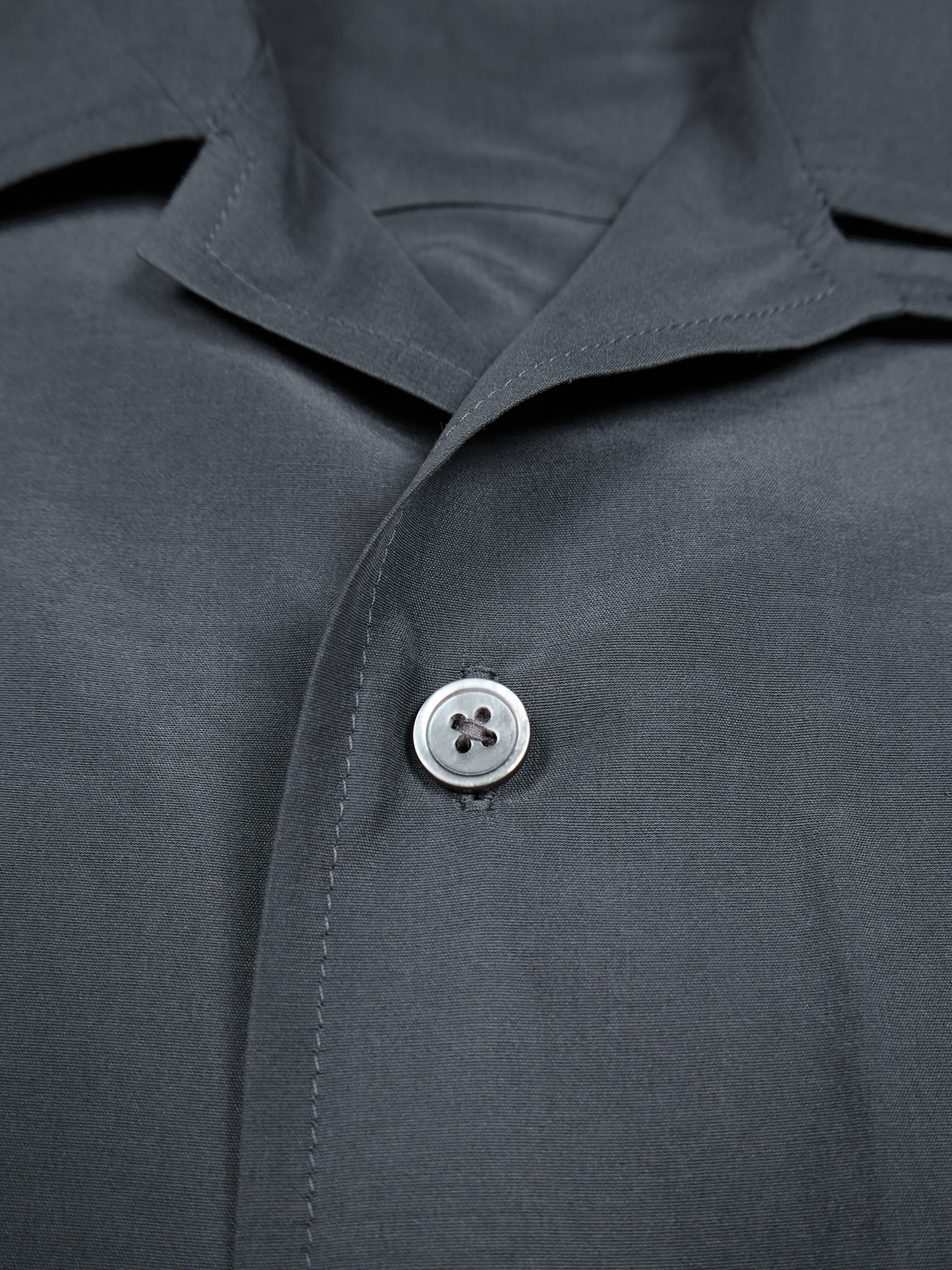 BRAZIL SILK HALF SLEEVE SHIRTS｜SLATE BLUE