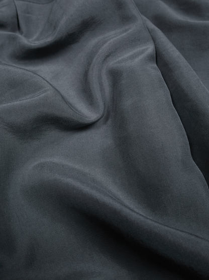 BRAZIL SILK HALF SLEEVE SHIRTS｜SLATE BLUE