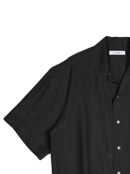 BRAZIL SILK HALF SLEEVE SHIRTS｜FADED BLACK