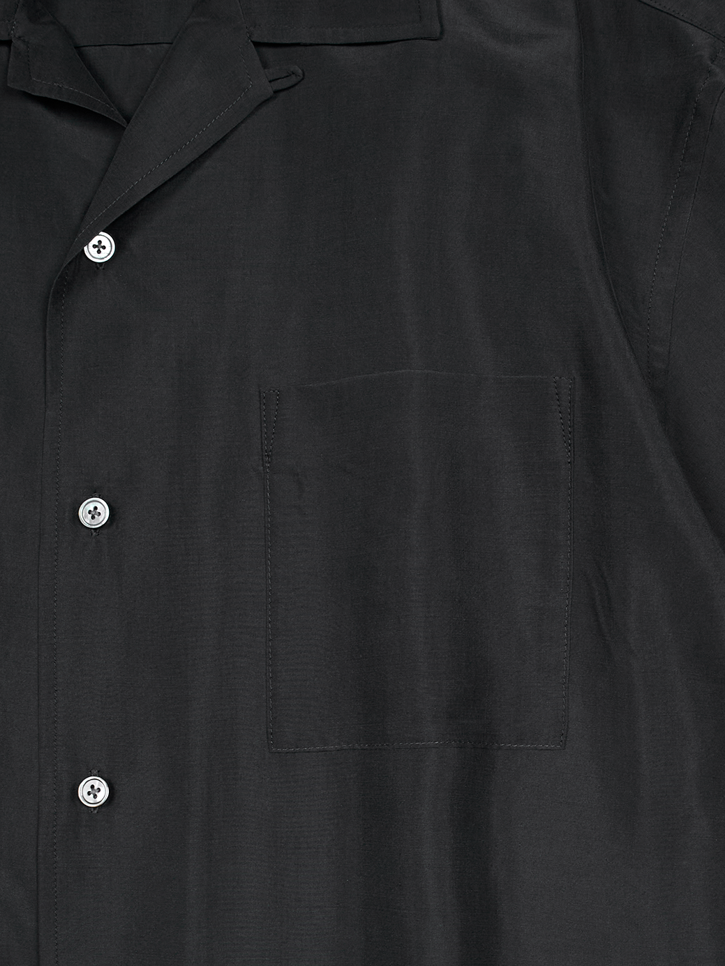 BRAZIL SILK HALF SLEEVE SHIRTS｜FADED BLACK