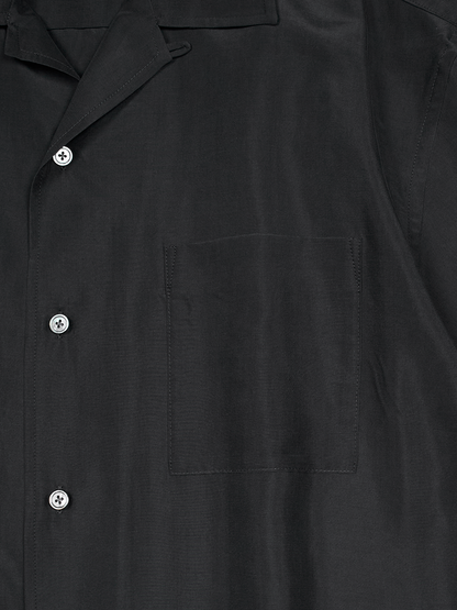 BRAZIL SILK HALF SLEEVE SHIRTS｜FADED BLACK