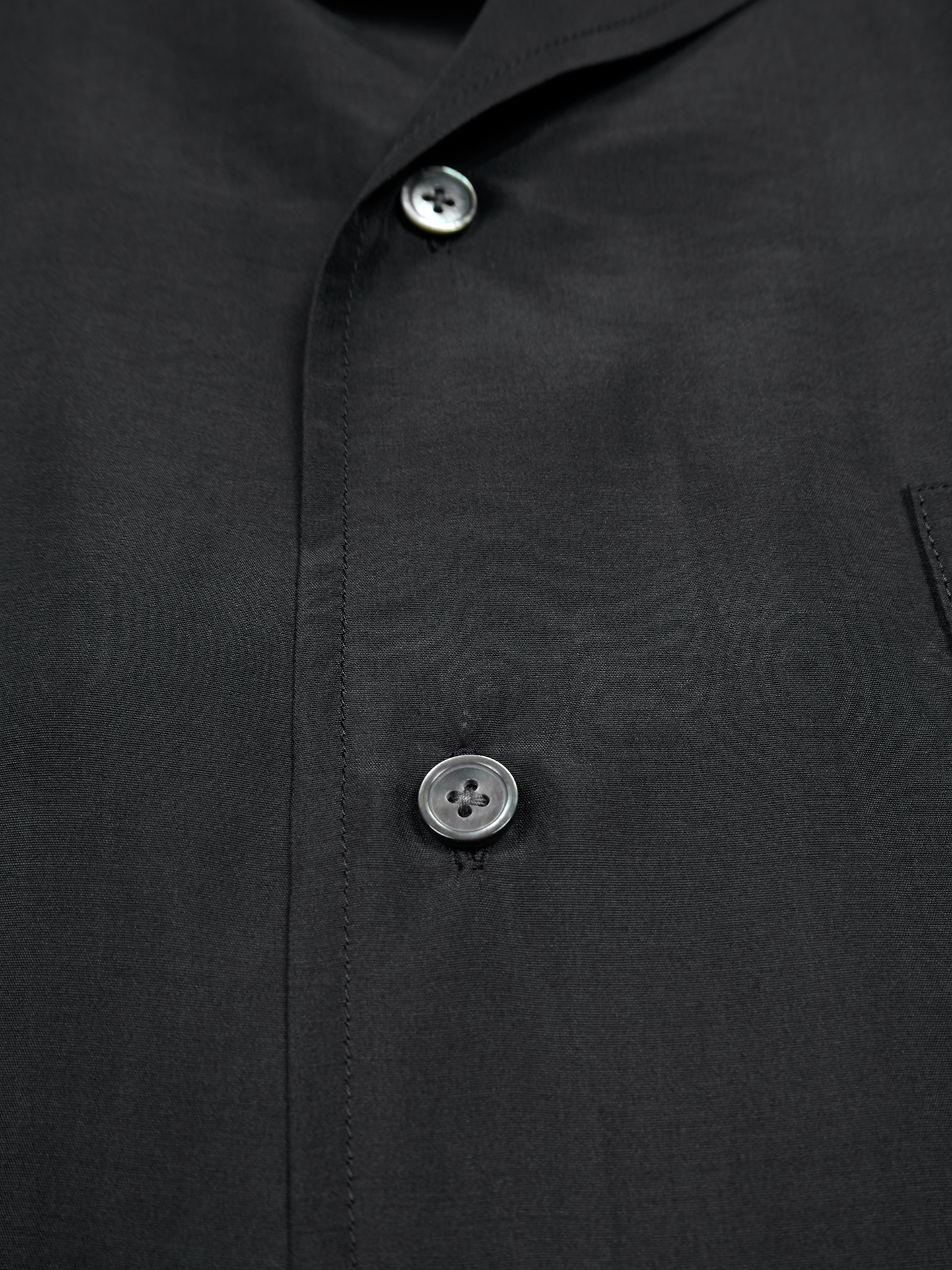 BRAZIL SILK HALF SLEEVE SHIRTS｜FADED BLACK
