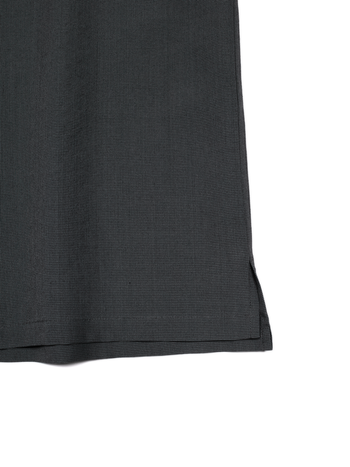 Super160's WOOL/SILK CRISPY HALF SLEEVE SHIRTS｜BLACK