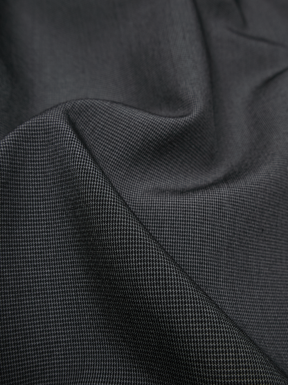 Super160's WOOL/SILK CRISPY SKIRT｜BLACK