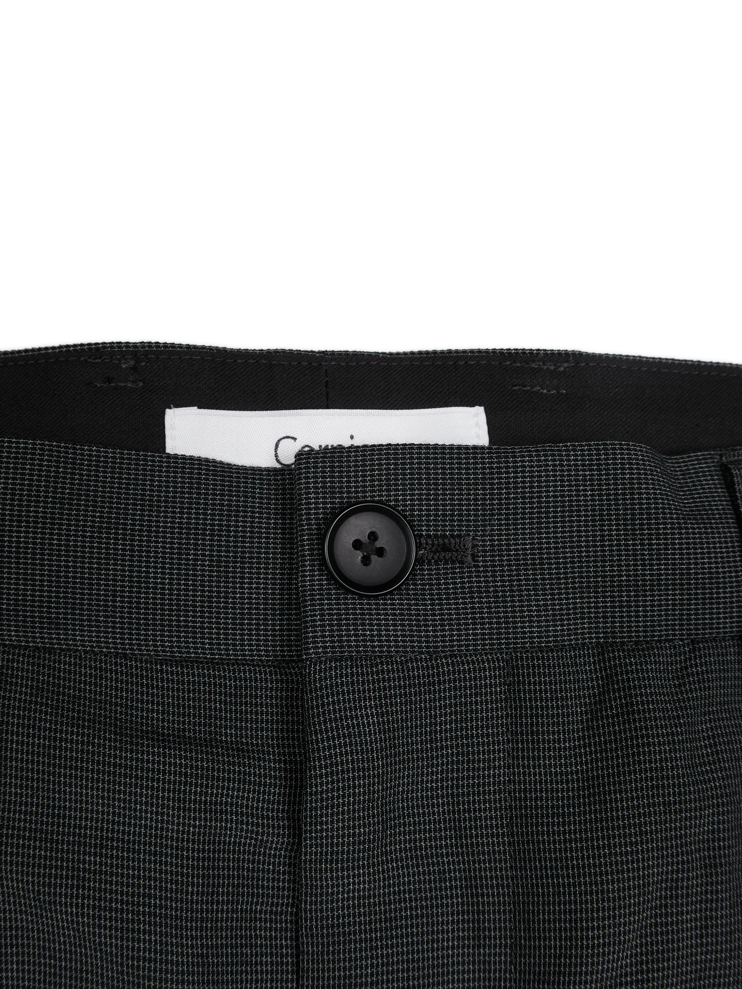 Super160's WOOL/SILK CRISPY 2-TUCK SLACKS｜BLACK