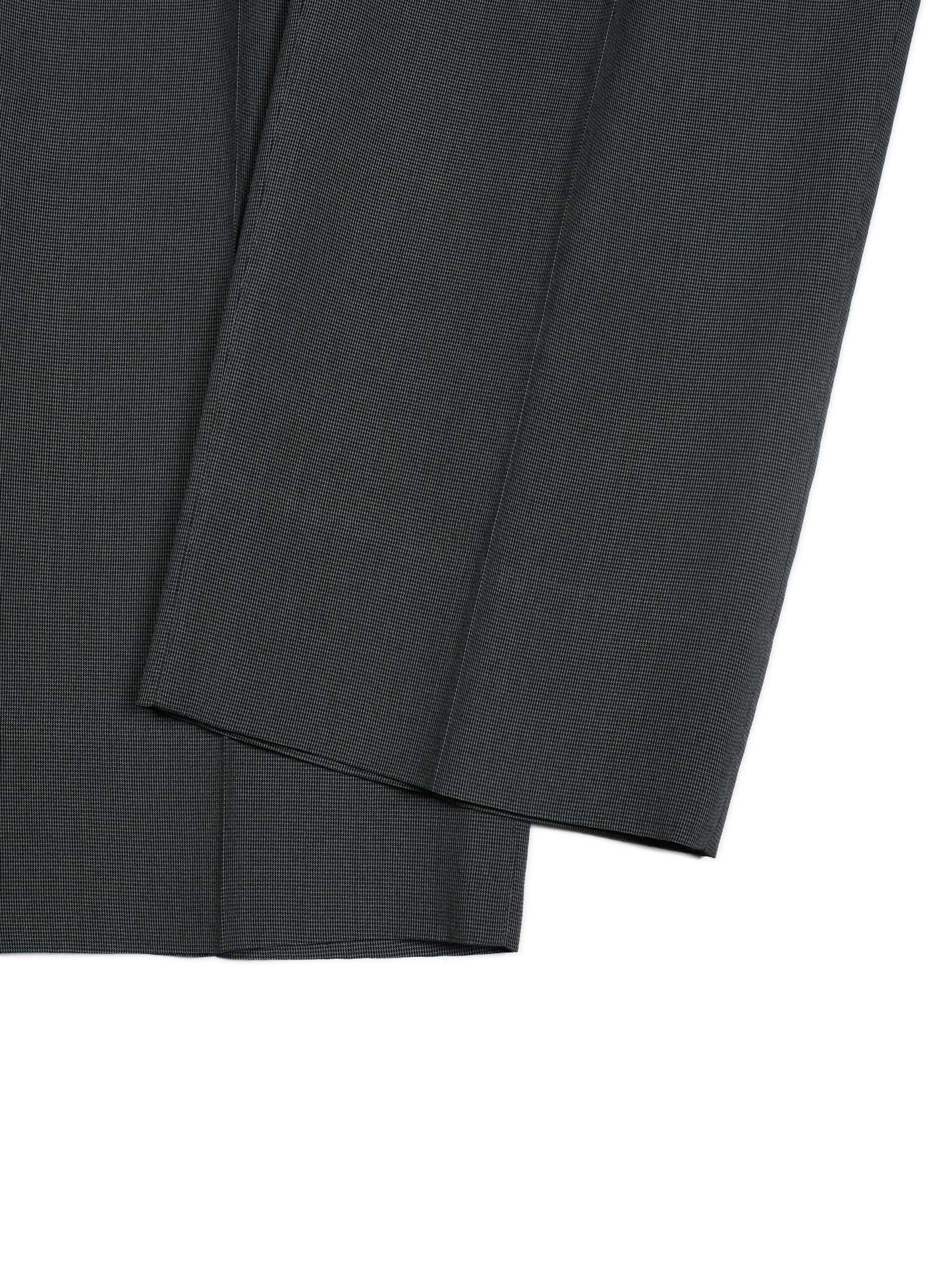 Super160's WOOL/SILK CRISPY 2-TUCK SLACKS｜BLACK