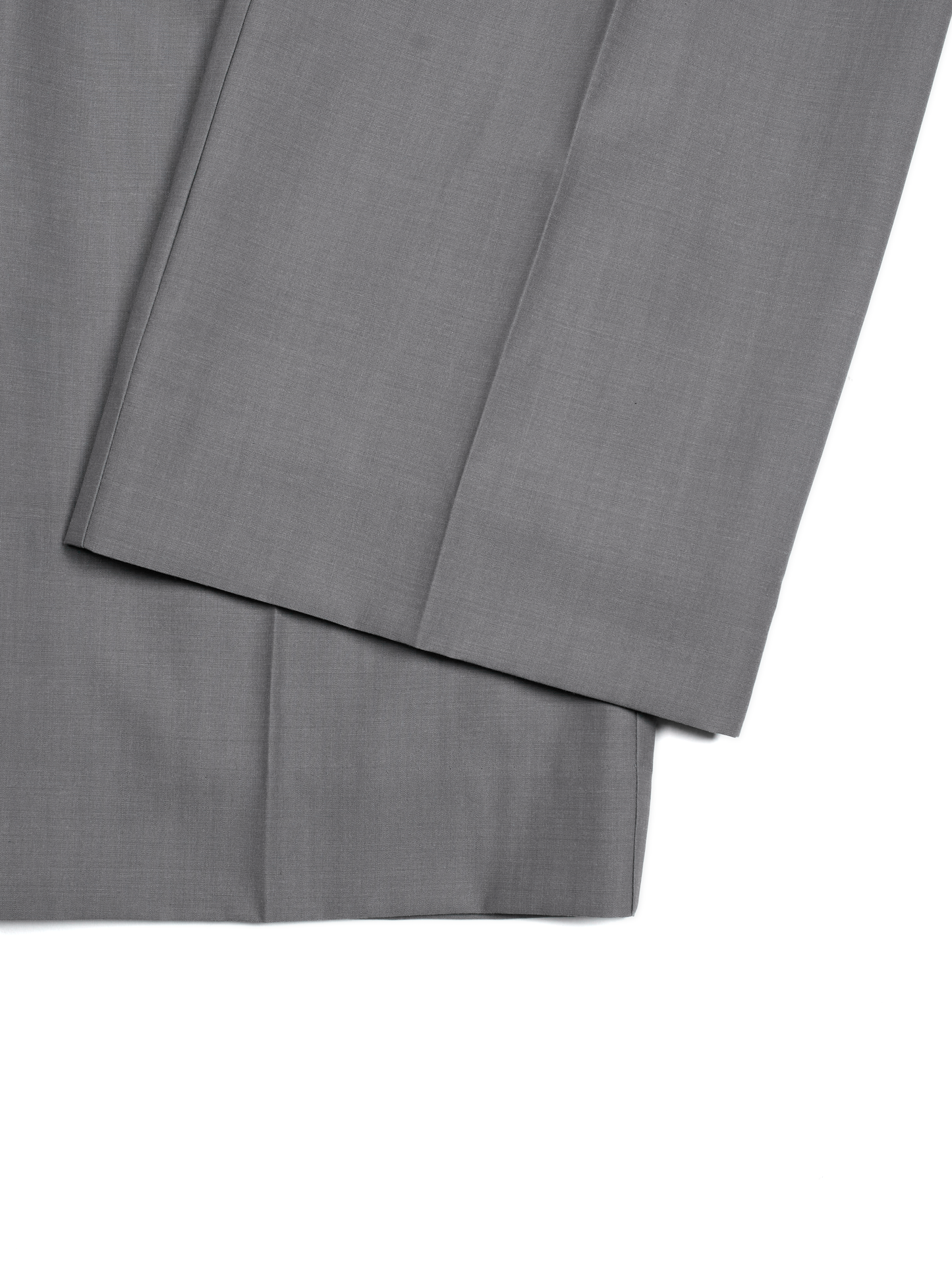 Super130's WORSTED WOOL TROPICAL SLACKS for WOMEN｜LIGHT GRAY