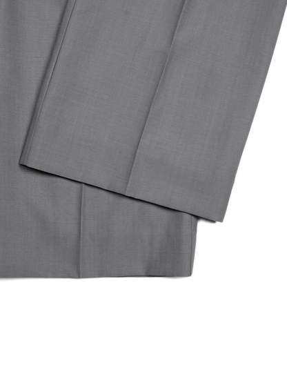 Super130's WORSTED WOOL TROPICAL SLACKS for WOMEN｜LIGHT GRAY