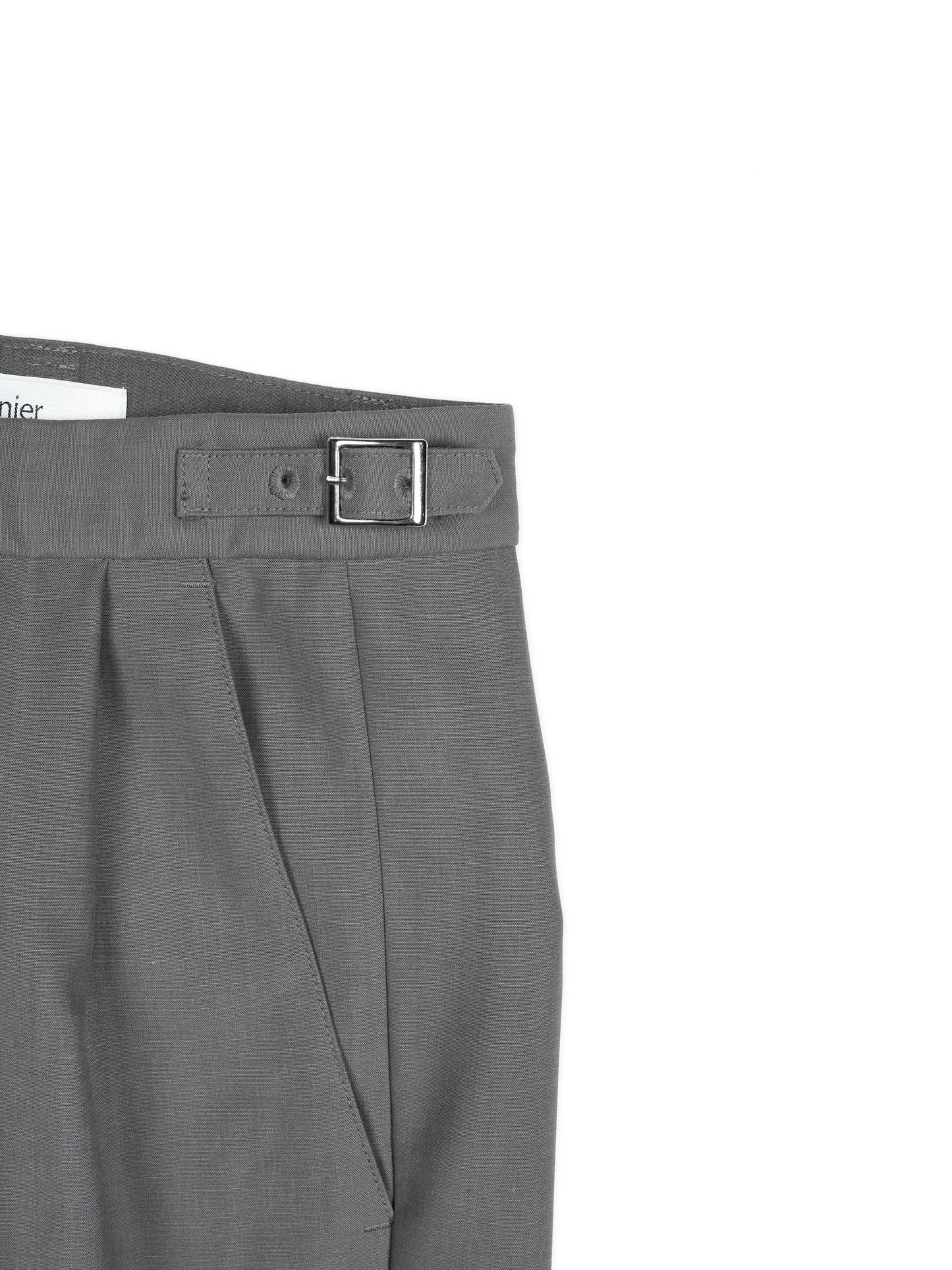 Super130's WORSTED WOOL TROPICAL SLACKS for WOMEN｜LIGHT GRAY