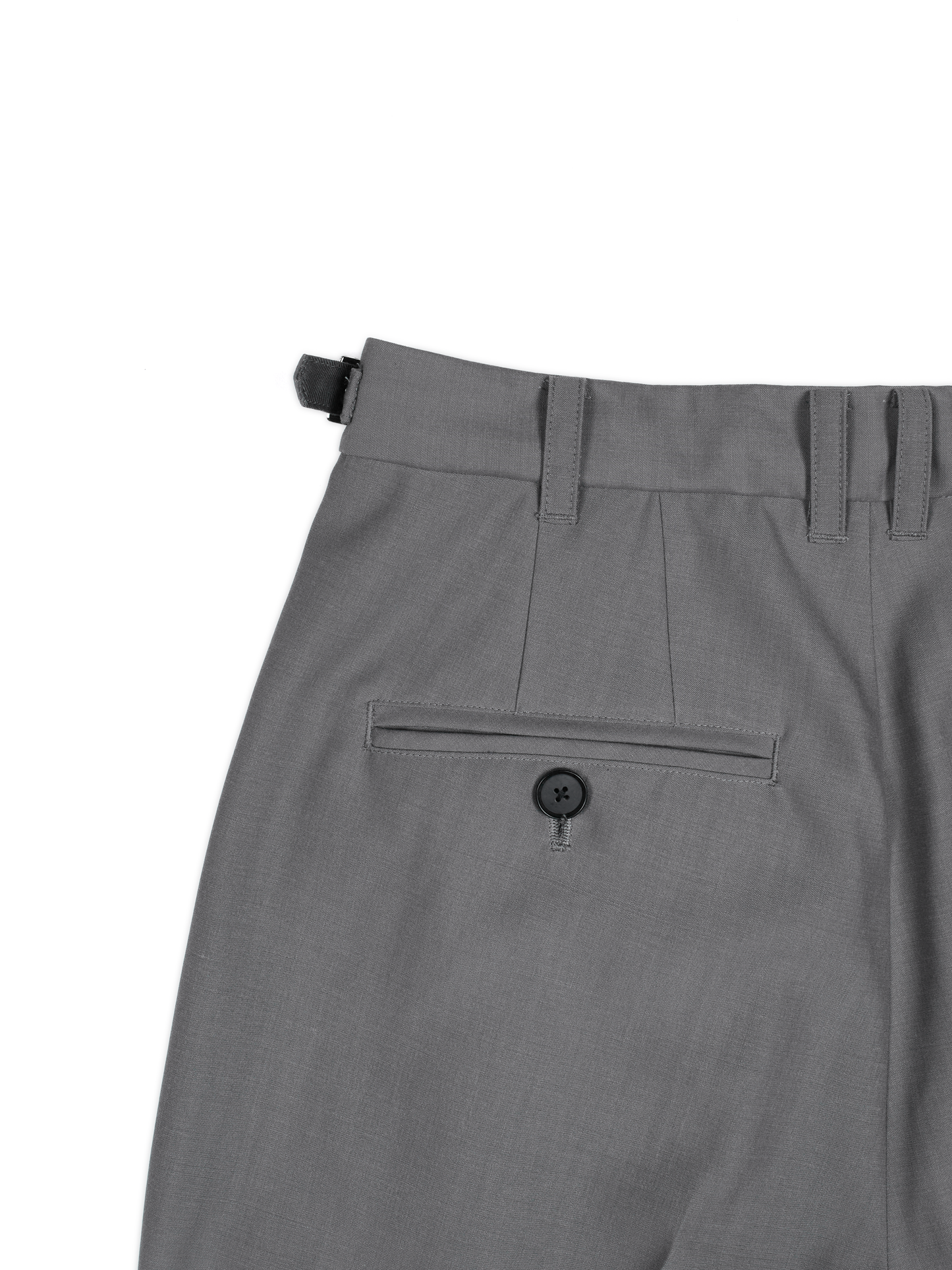 Super130's WORSTED WOOL TROPICAL SLACKS for WOMEN｜LIGHT GRAY