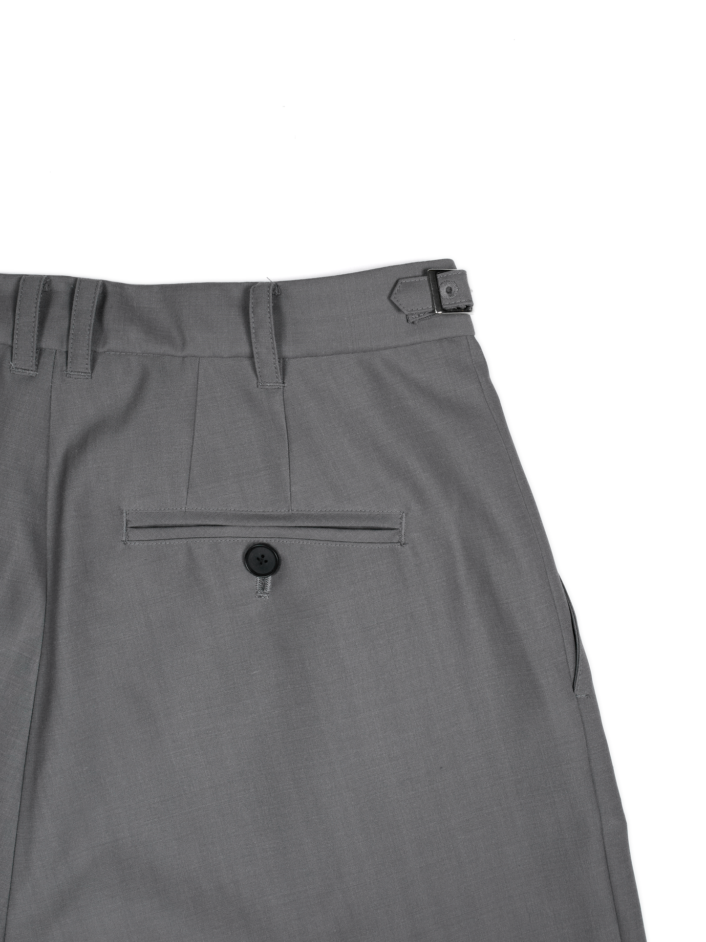 Super130's WORSTED WOOL TROPICAL SLACKS for WOMEN｜LIGHT GRAY