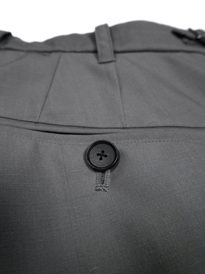 Super130's WORSTED WOOL TROPICAL SLACKS for WOMEN｜LIGHT GRAY