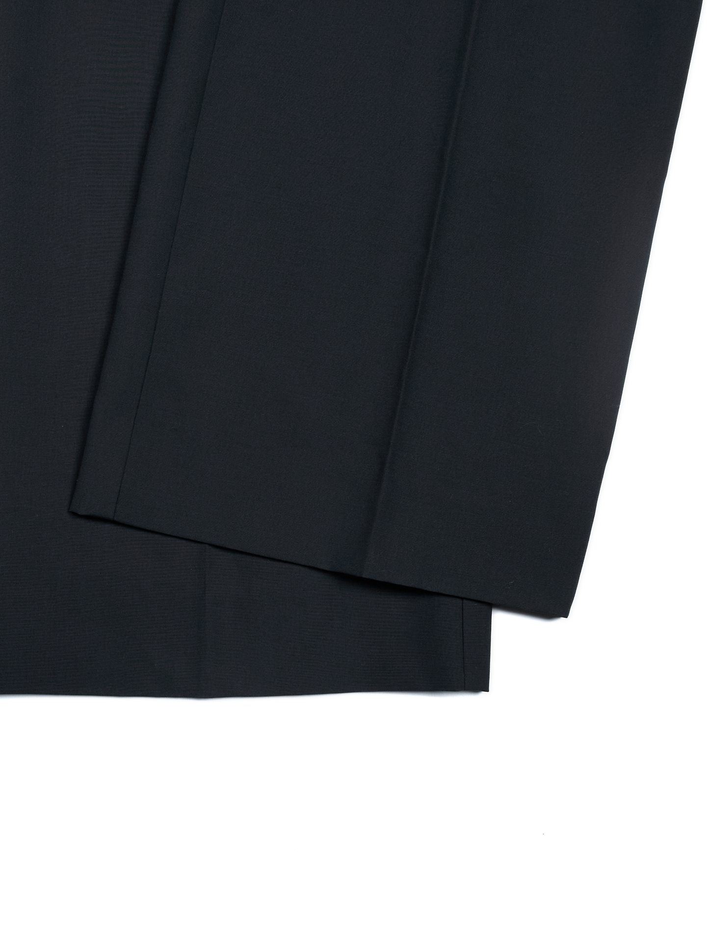 Super130's WORSTED WOOL TROPICAL SLACKS for WOMEN｜DARK NAVY