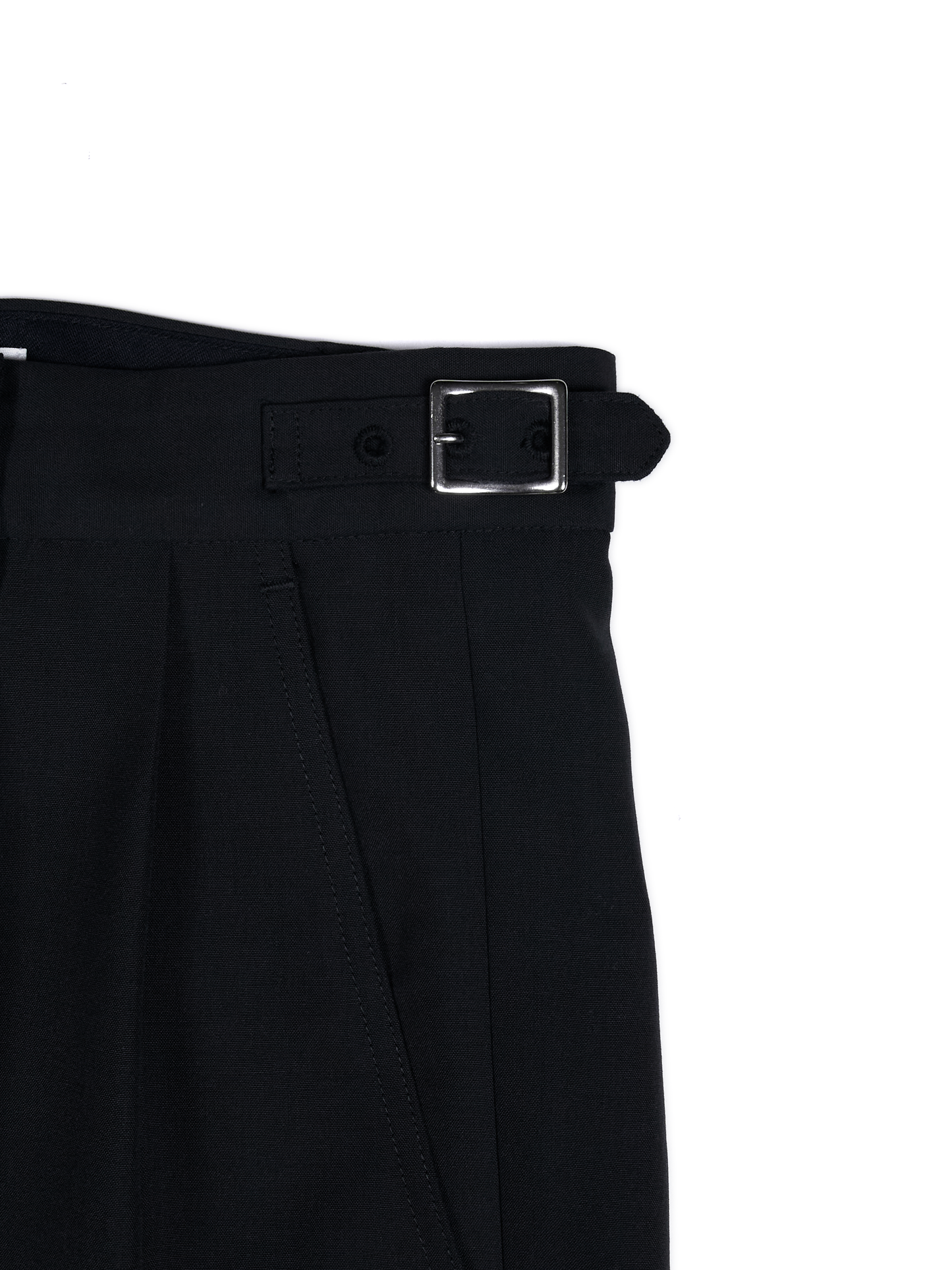 Super130's WORSTED WOOL TROPICAL SLACKS for WOMEN｜DARK NAVY