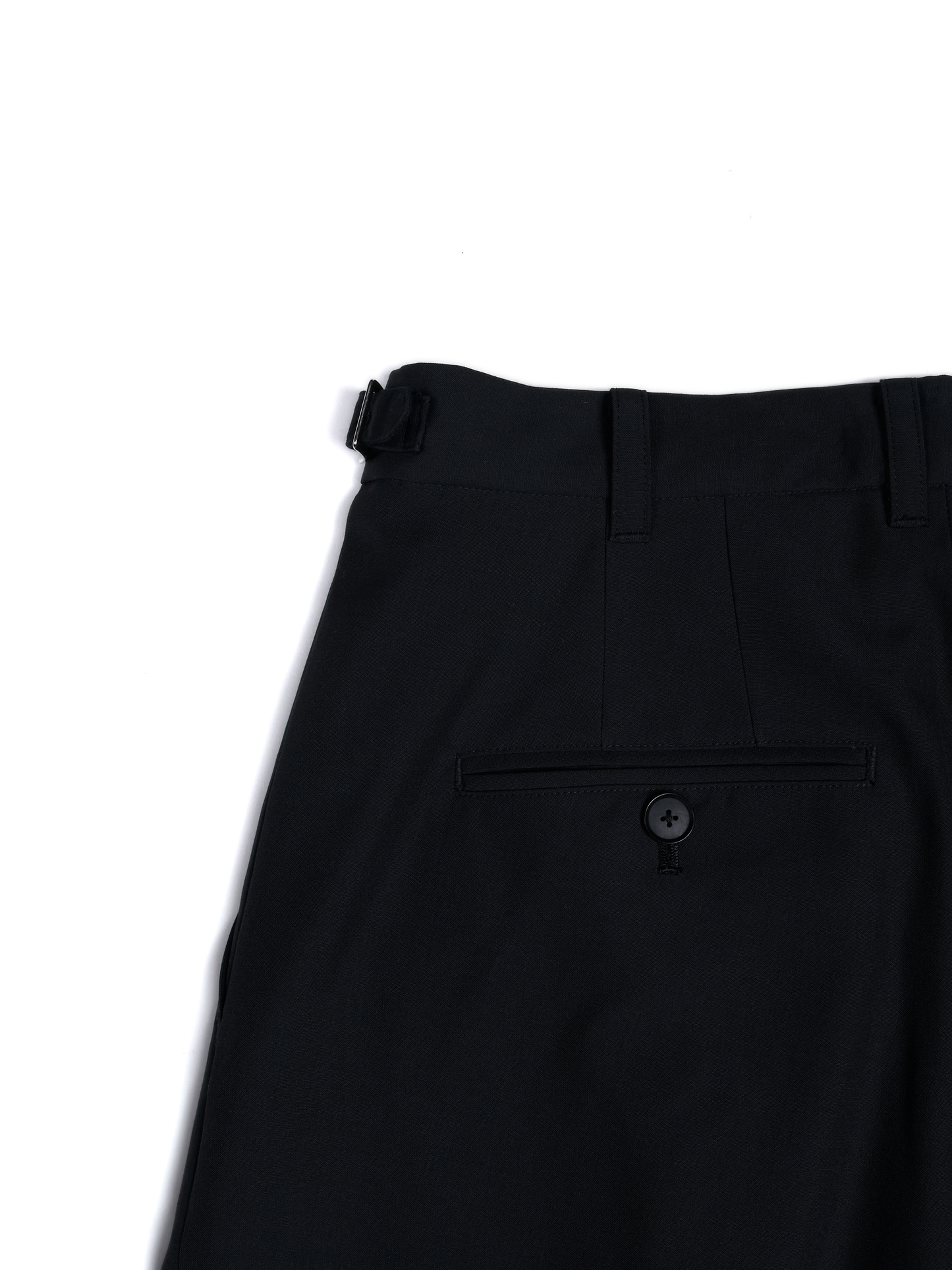 Super130's WORSTED WOOL TROPICAL SLACKS for WOMEN｜DARK NAVY