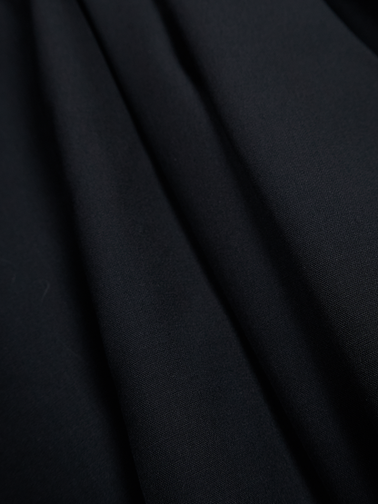 Super130's WORSTED WOOL TROPICAL SLACKS for WOMEN｜DARK NAVY