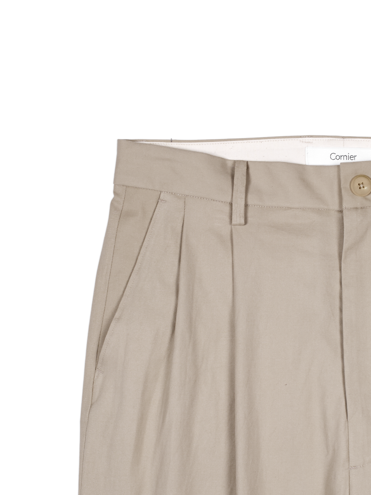 FINX COTTON VOILE LIGHT CHINO WIDE PANTS|ASH BEIGE – Cornier FINX COTTON VOILE LIGHT CHINO WIDE PANTS|ASH BEIGE – Cornier
